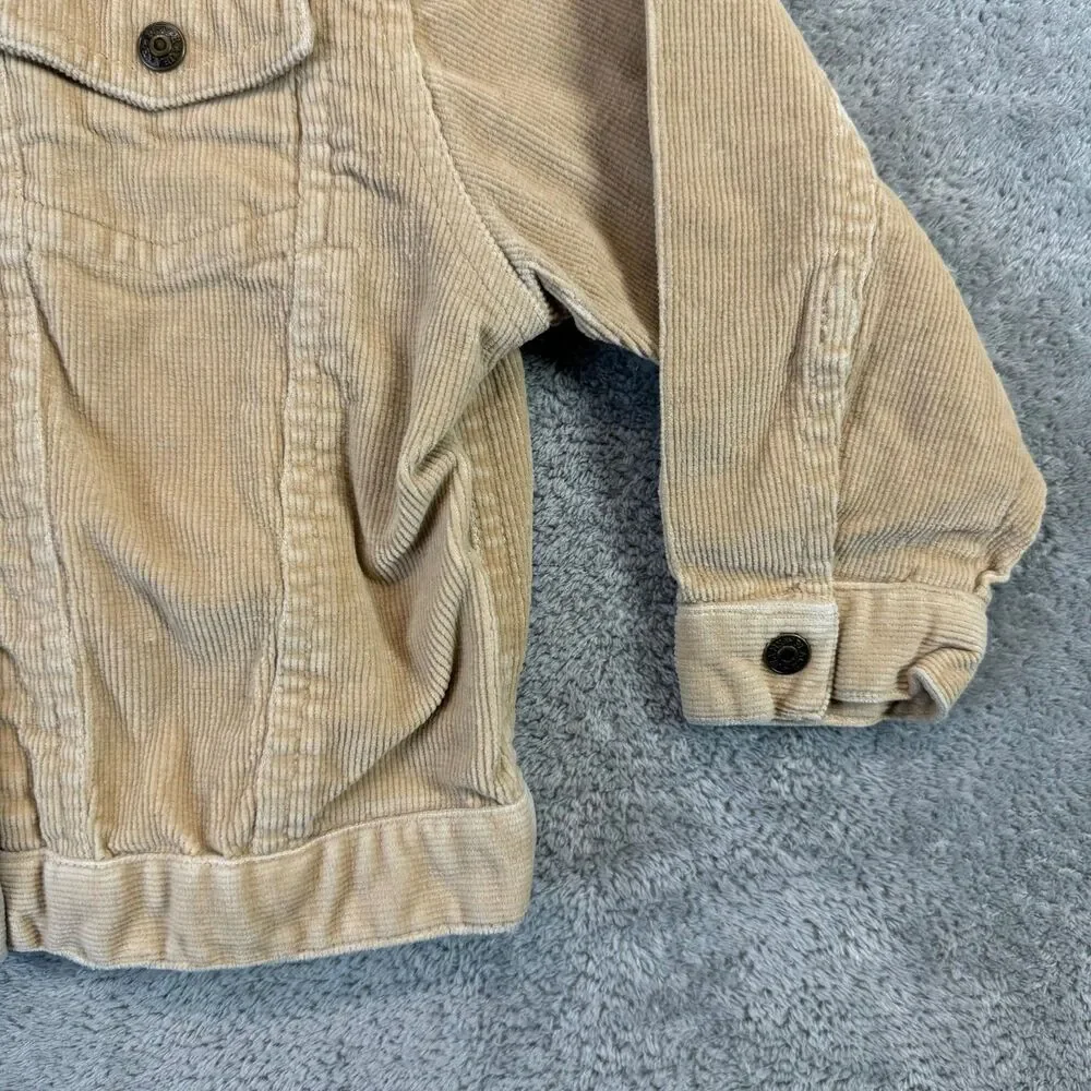 The Children's Place Jacket Kids 24 Months Brown Corduroy Love Flower Heart Cute